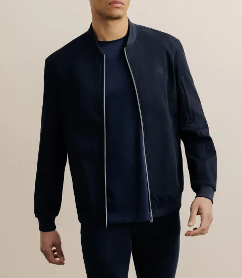 IZAC - Blouson col teddy marine