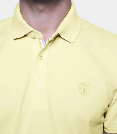IZAC - Polo manches courtes jaune ''Gregor''