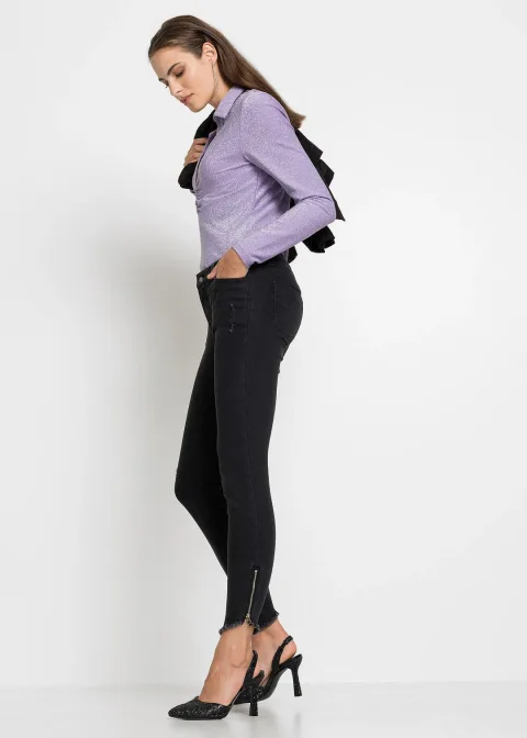 Jean skinny taille mi-haute, extensible