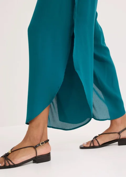 Pantalon palazzo fendu sur les côtés