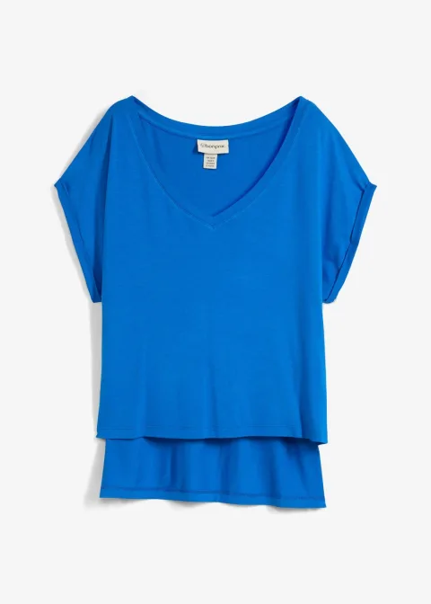 T-shirt fluide oversize en viscose mélangée