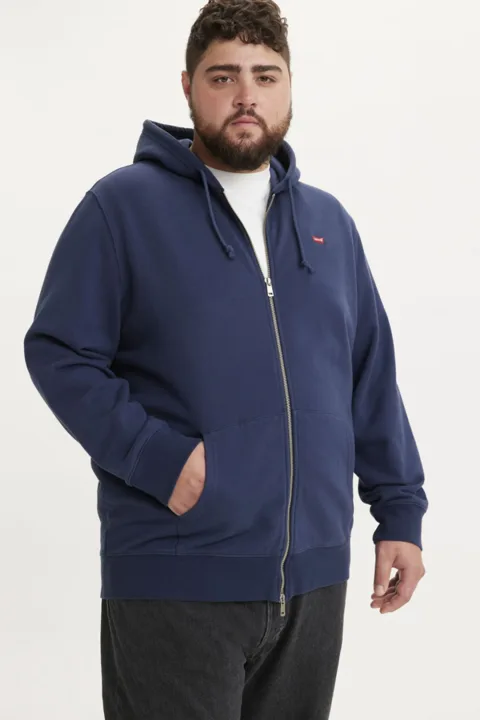 Levi's Sweat À Capuche Zippé New Original (Grandes Tailles) - Homme - Bleu / Naval Academy - 5XL