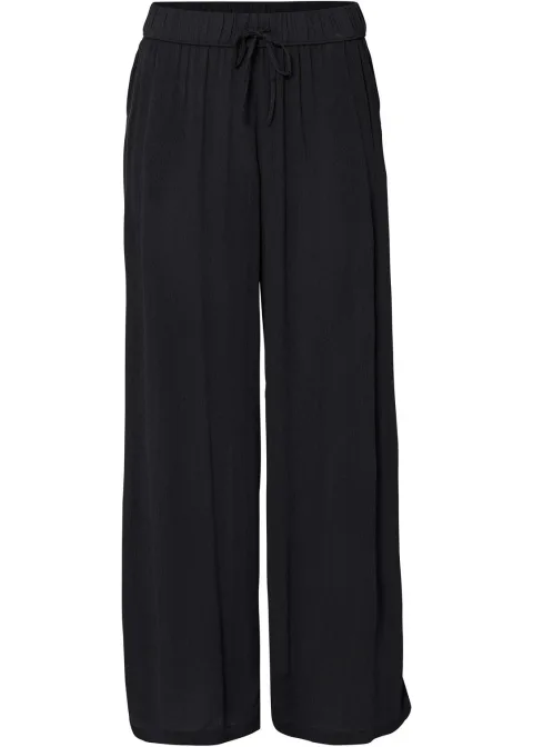 Pantalon en viscose, taille élastiquée