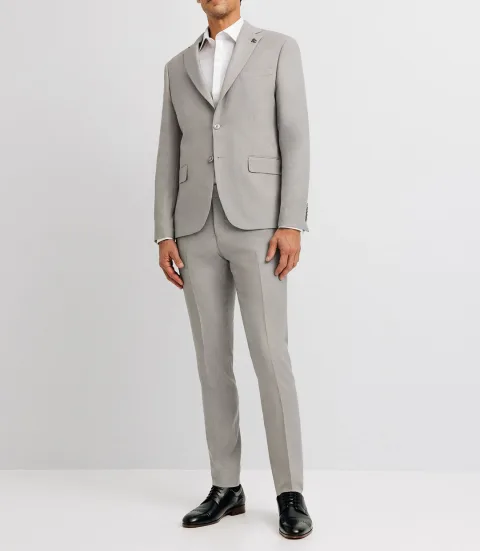 IZAC - Costume 2 boutons gris clair