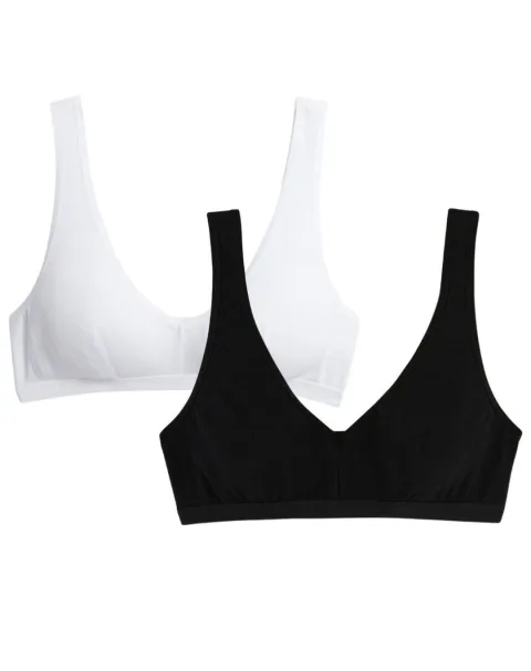 2x Brassières à pinces - Noir + Blanc - Lemahieu