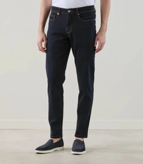 IZAC - Jean 5 poches stretch marine foncé