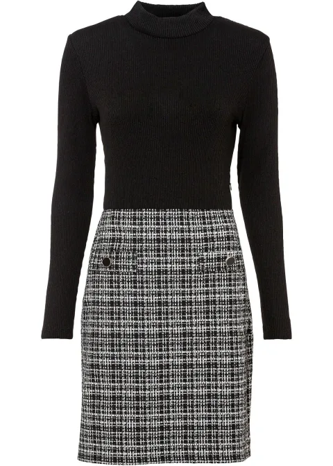 Robe courte et fluide en viscose mélangée