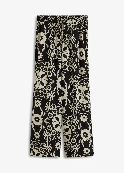 Pantalon large en viscose fluide