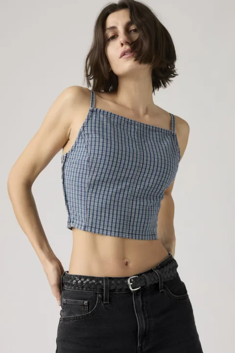 Levi's Débardeur Encolure Carrée - Femme - Bleu / Cielito Lindo - XS