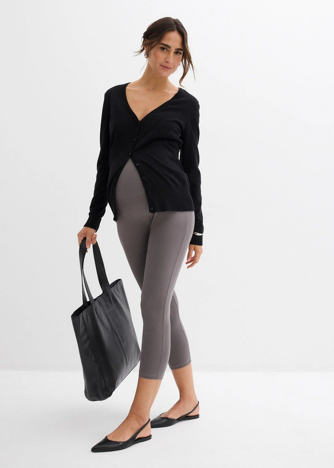 Lot de 2 leggings de grossesse, longueur 3/4 - 2