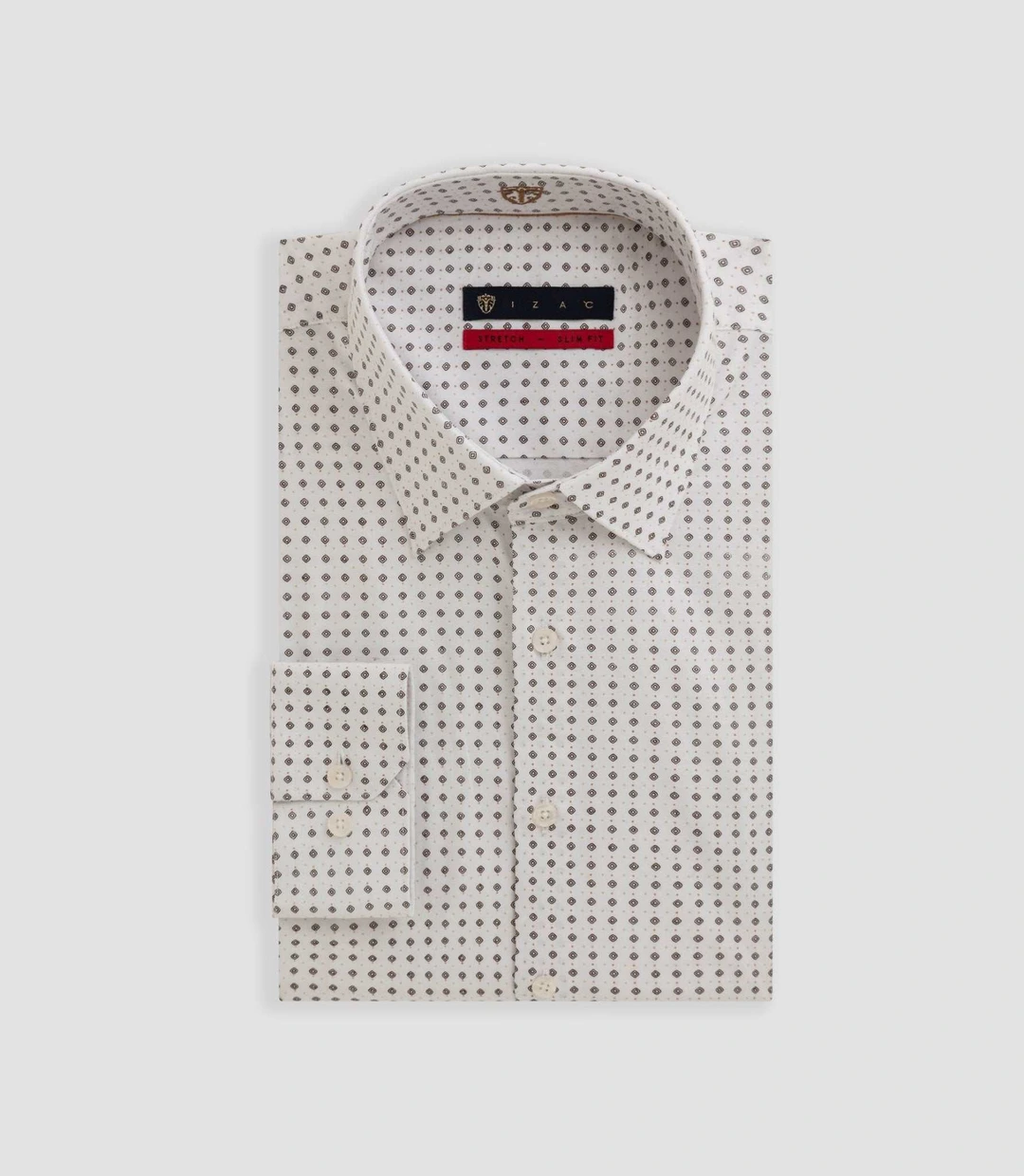 IZAC - Chemise imprimée blanche ''Bayard''