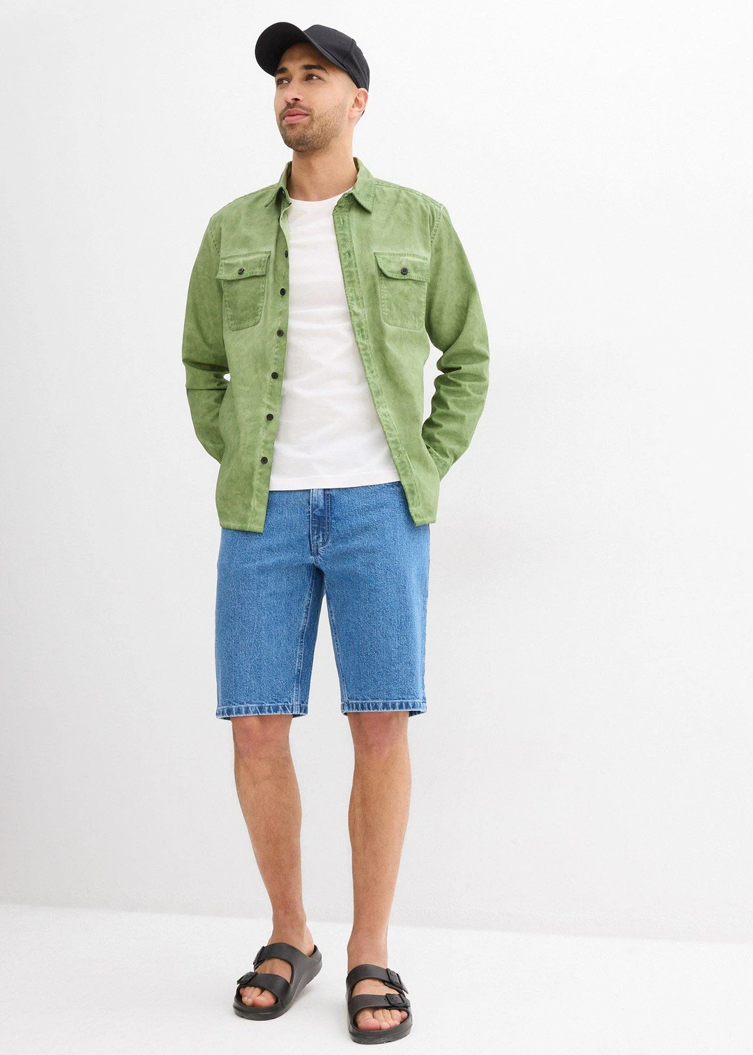 Bermuda en jean extensible, loose - 2