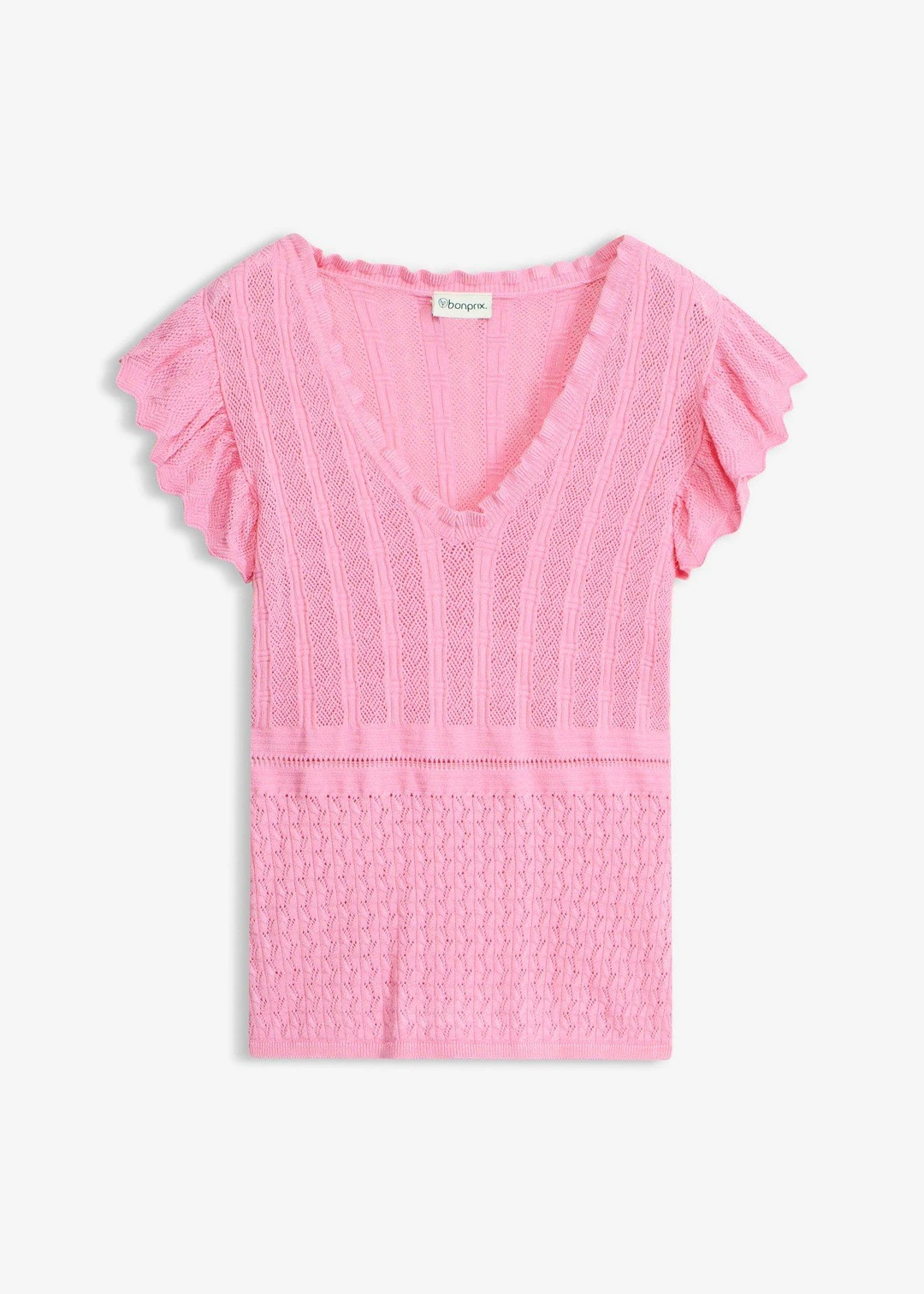 T-shirt doux en maille de viscose mélangée