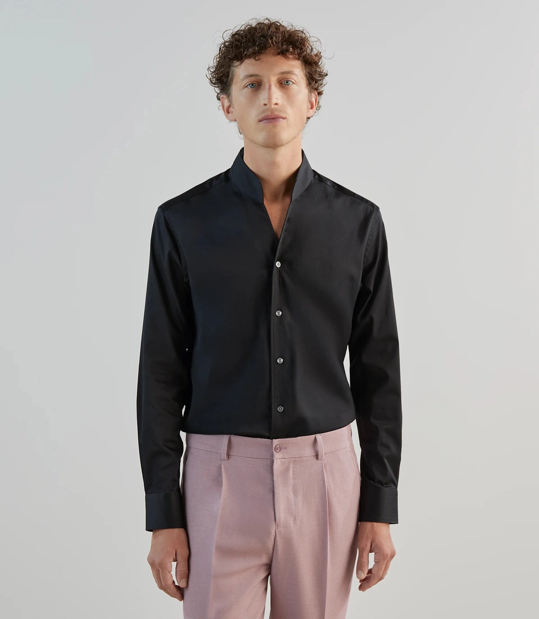IZAC - Chemise col philosophe noire