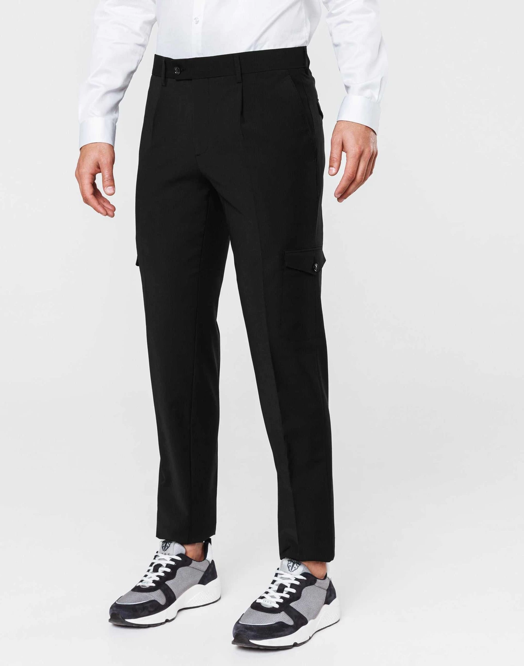 IZAC - Pantalon ville cargo noir ''Timo''