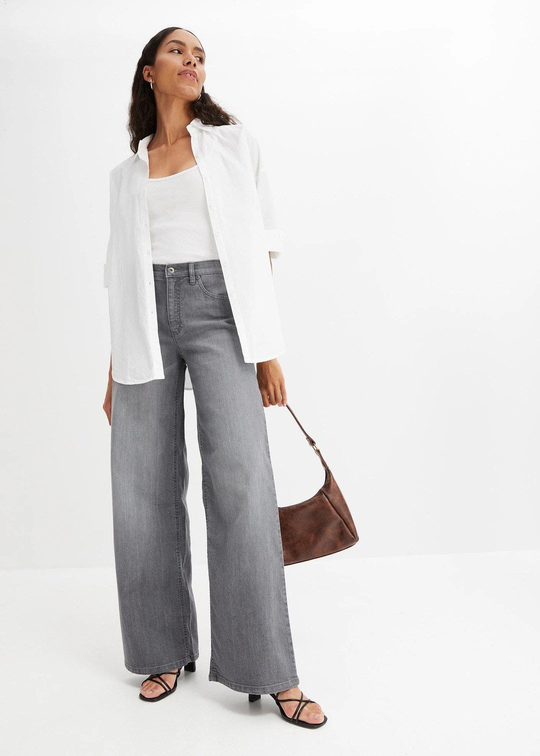 Jean large taille haute