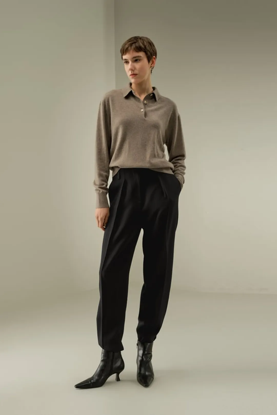 LILYSILK Polo Bébé Cachemire Femme Bleu Marine M - Doux, Léger & Respirant, Torsades Dos