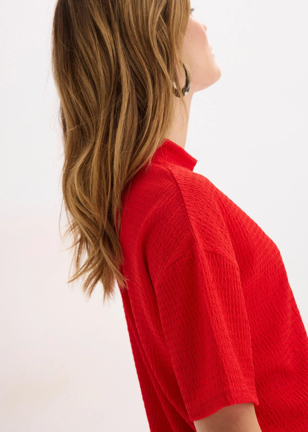 T-shirt en crêpe texturé