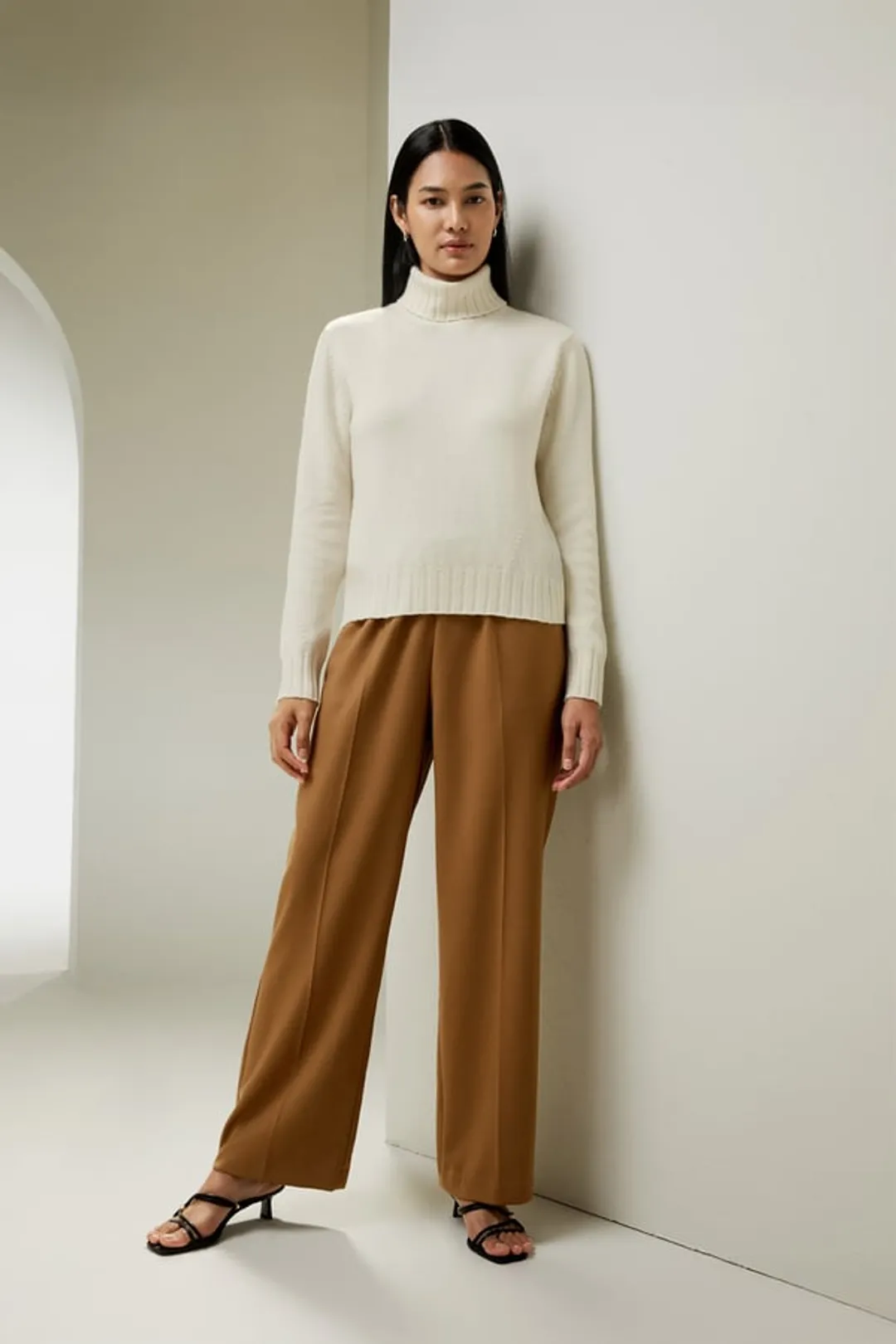 LILYSILK Pulls En Laine Pour Femme Blanc Col Roulé, Silhouette Ajustée Flatteuse Laine Et Cachemire S'Adapte Parfaitement À La Vie Quotidienne L
