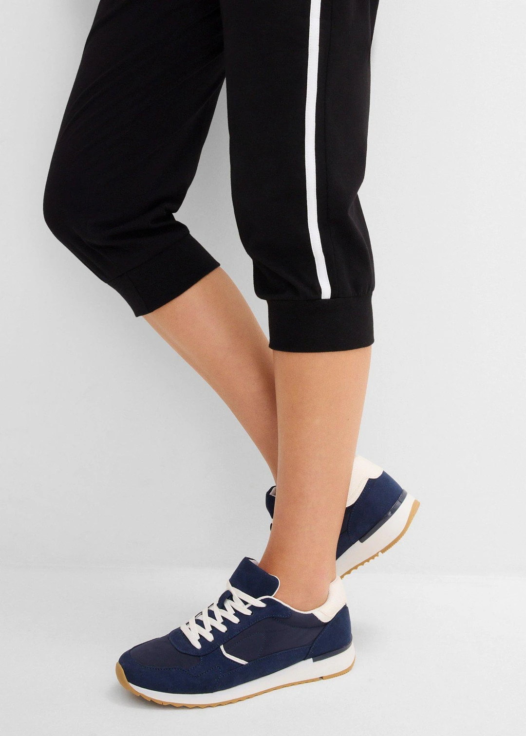 Lot de 2 pantalons de jogging en coton, longueur 3/4