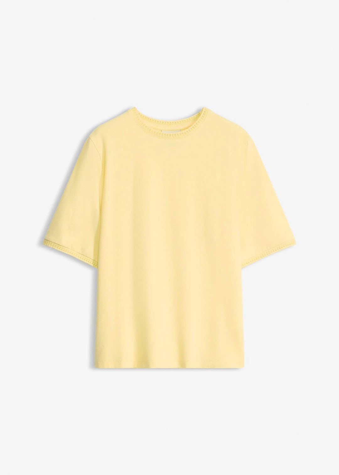 T-shirt à liserés en dentelle
