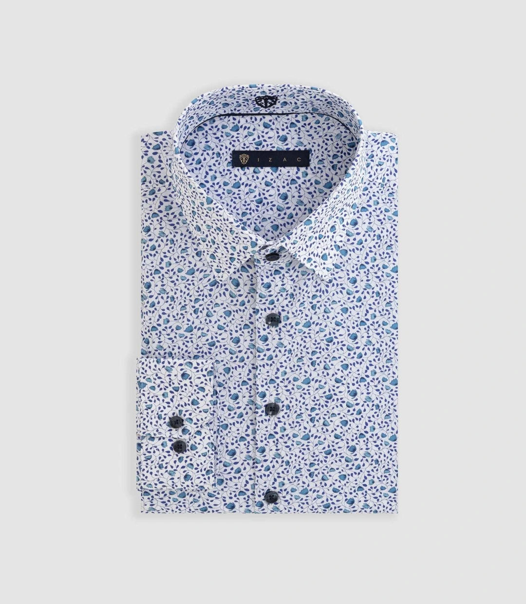 IZAC - Chemise à imprimé floral bleu ''Delta''