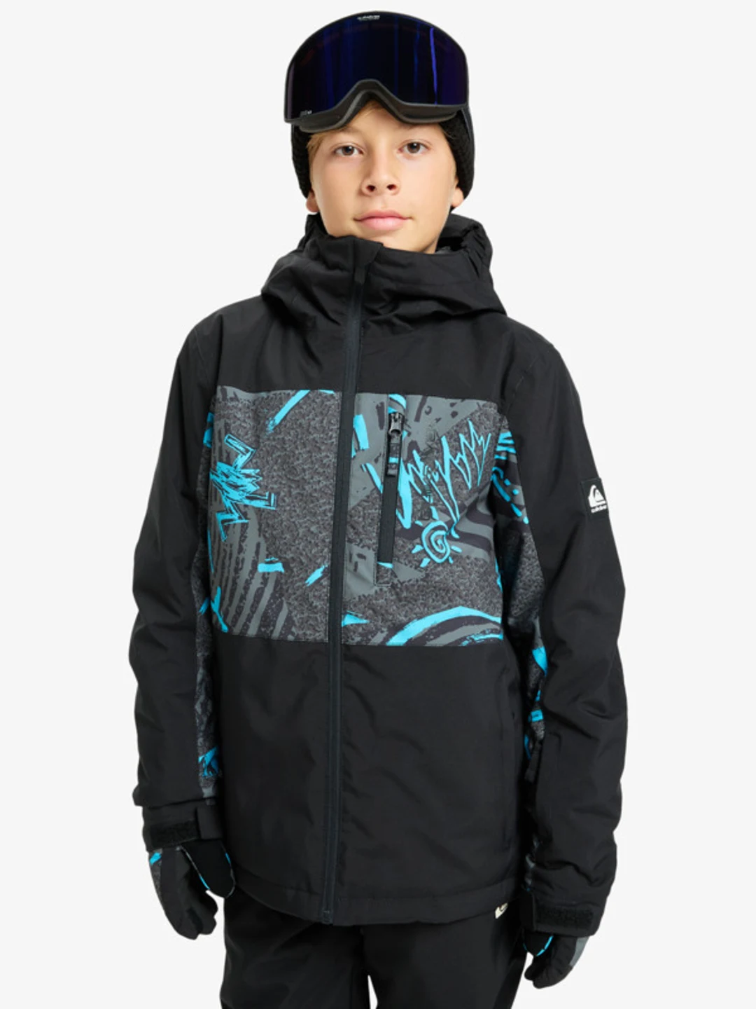 Side Hit Printed - Veste de snow technique pour Garçon 4-16 Noir