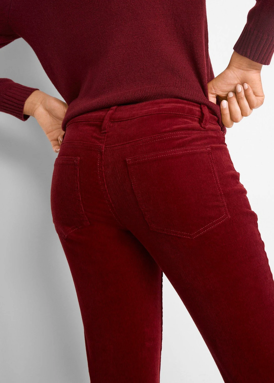 Pantalon bootcut en velours côtelé extensible - 3