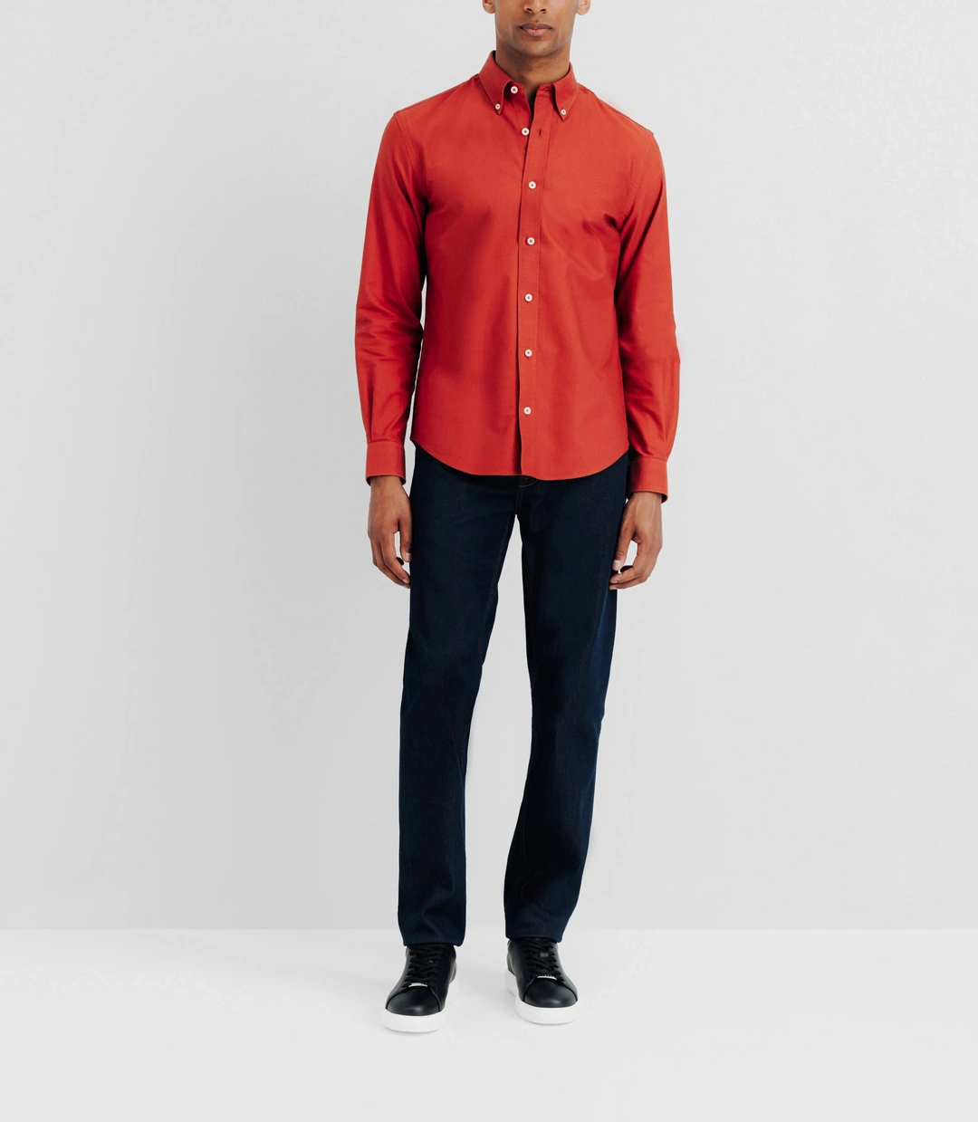 IZAC - Chemise avec col boutonné orange