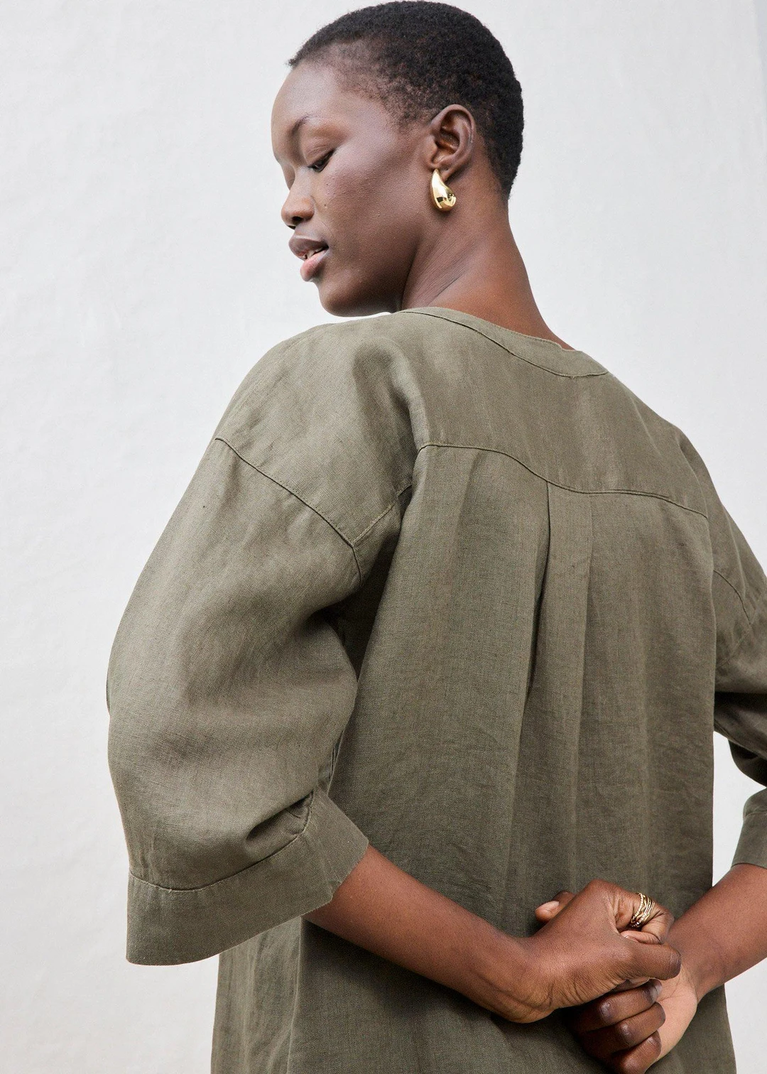 Chemisier oversize 100% lin