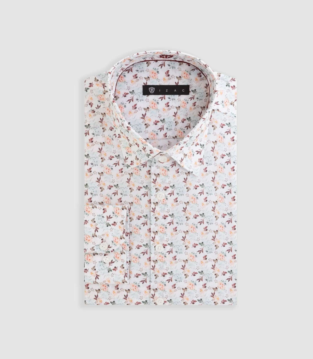 IZAC - Chemise à imprimé floral blanc ''Deus''