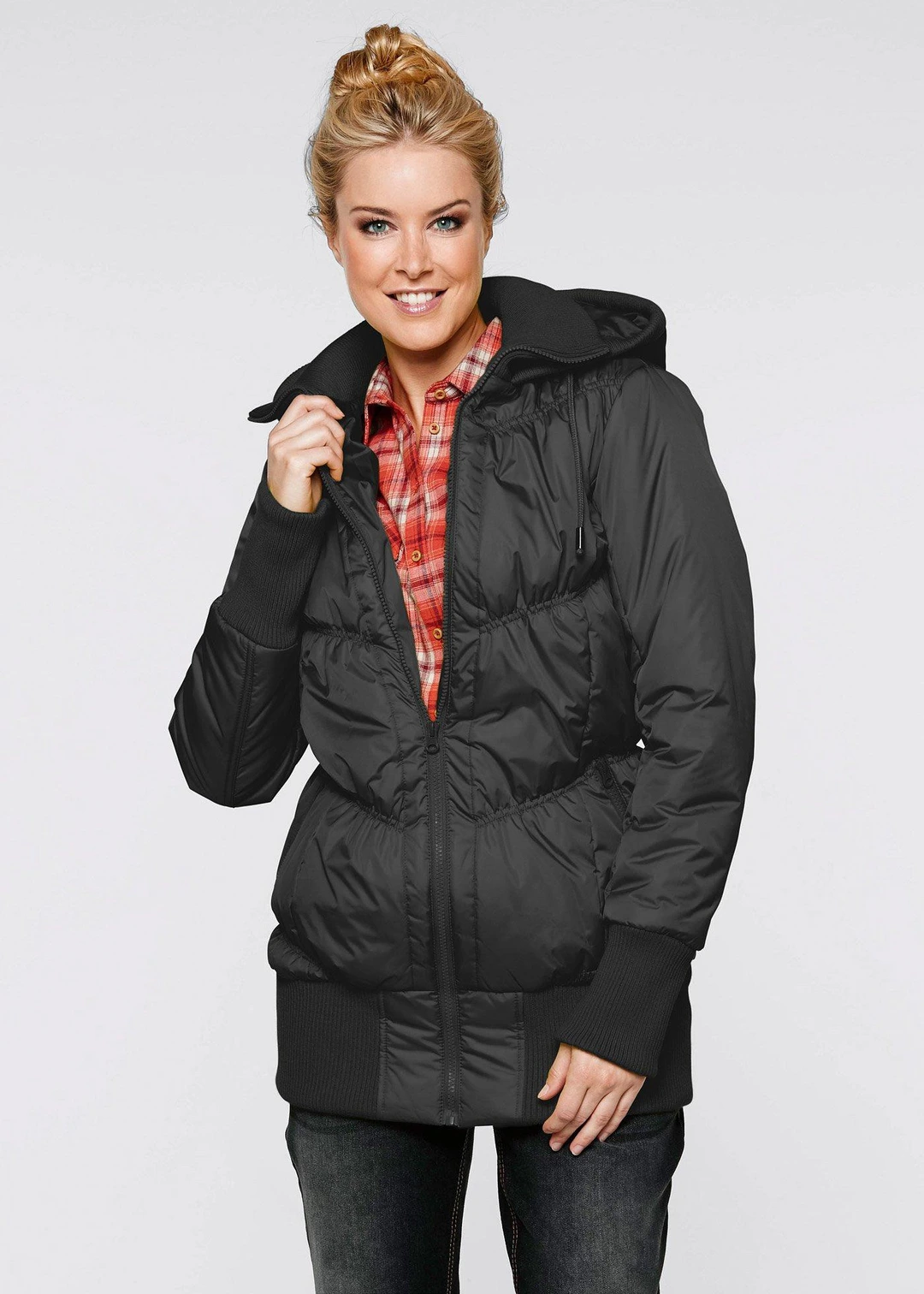 Veste matelassée à finitions élastiquées et capuche - 2