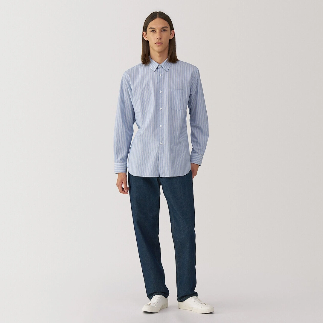 Pantalon en denim en mélange de fibres Washi pour homme