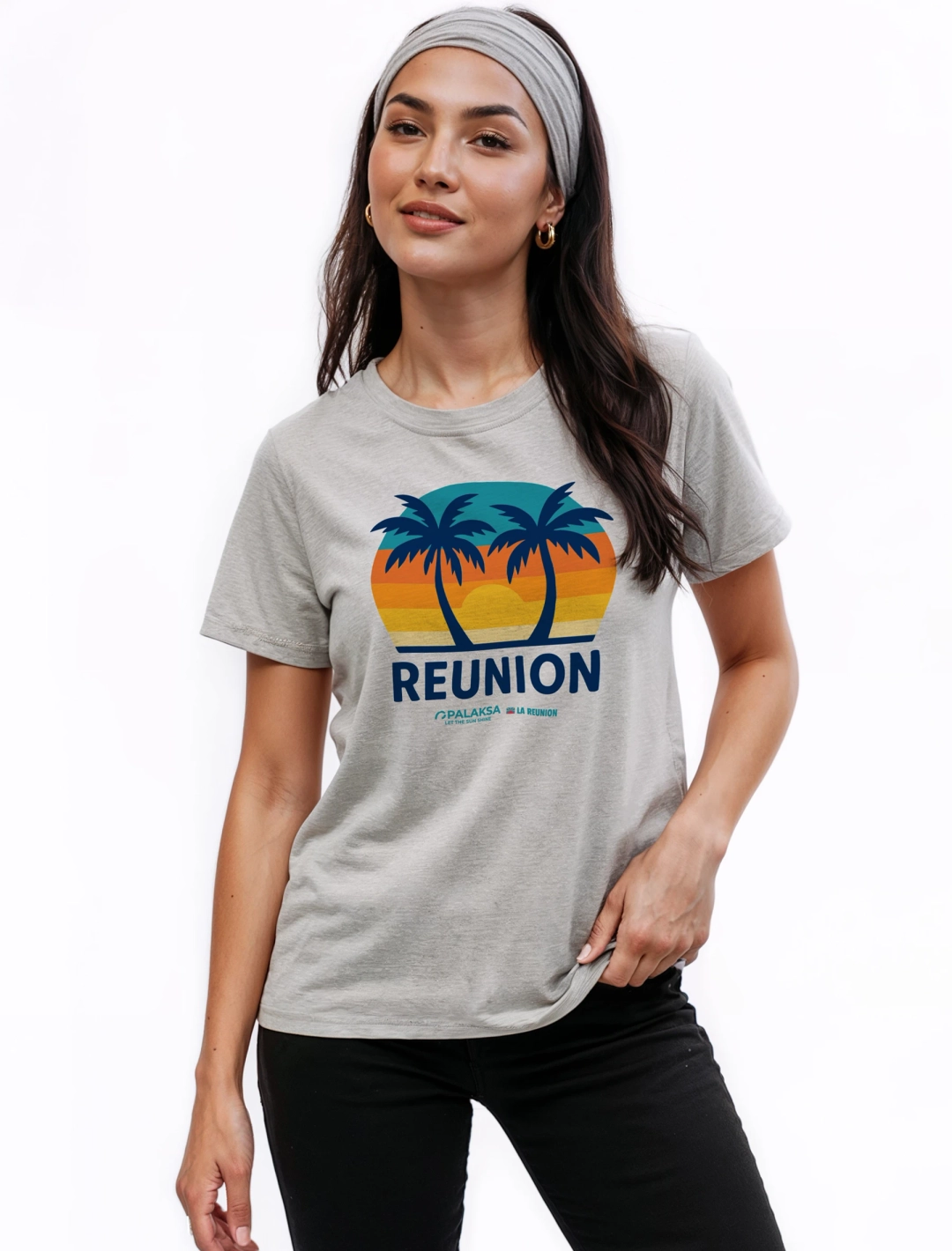 T-shirt Femme – Reunion Sunset – Coton Bio Premium
