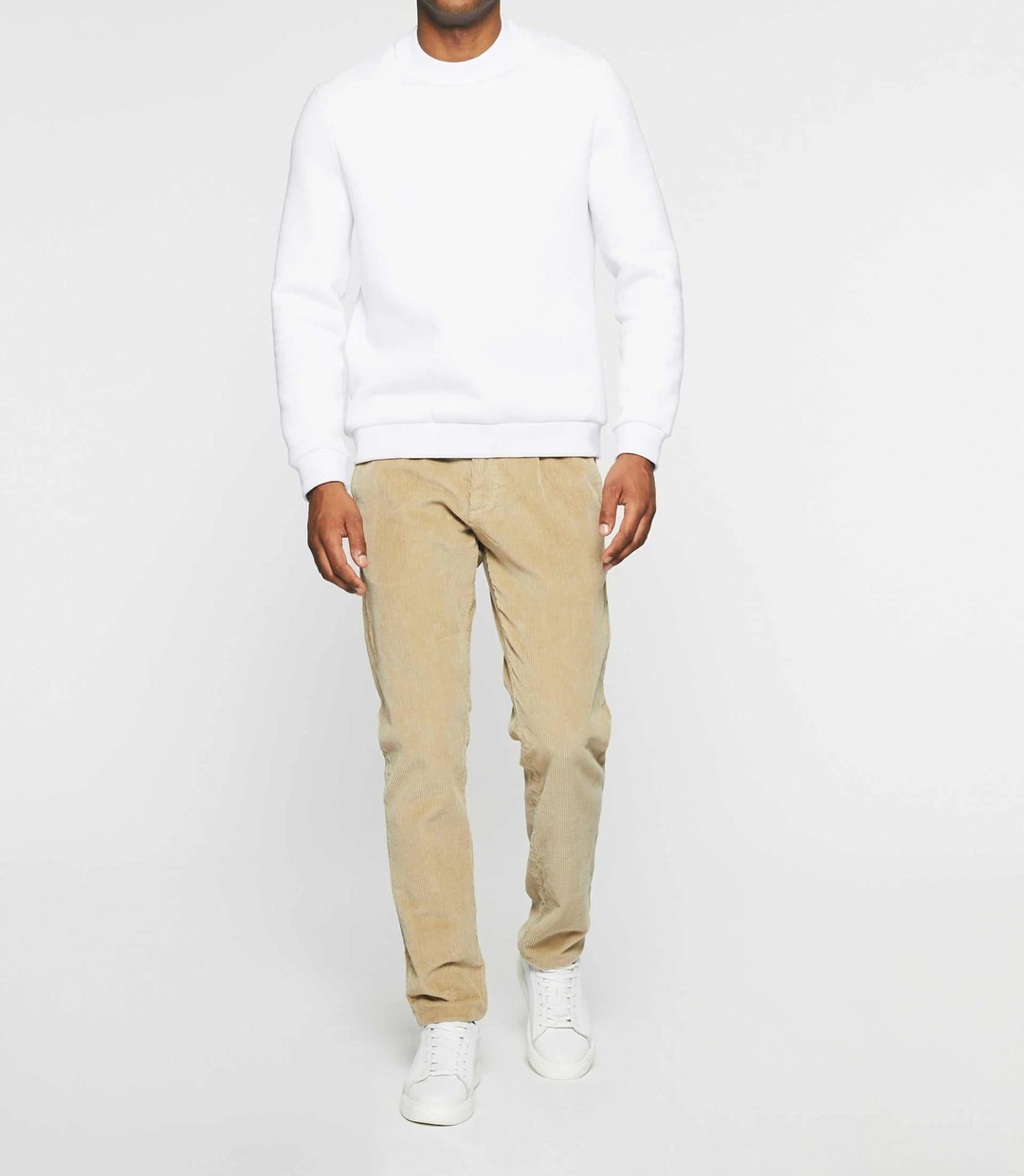 IZAC - Sweat col rond uni blanc SWBENJI