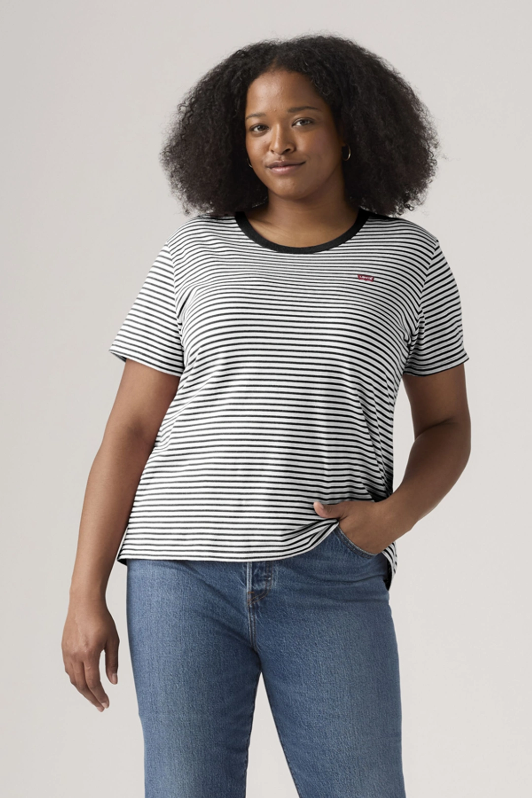 Levi's T Shirt Perfect (grandes Tailles) - Femme - Bleu / Emily Stripe Pale Blue - 4X - 2