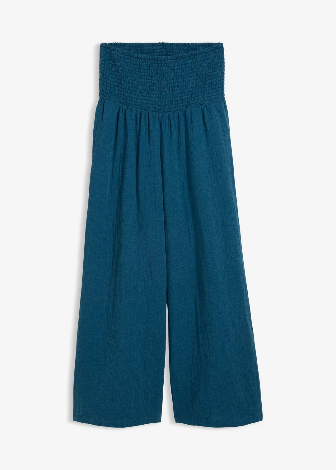 Pantalon palazzo en gaze de coton