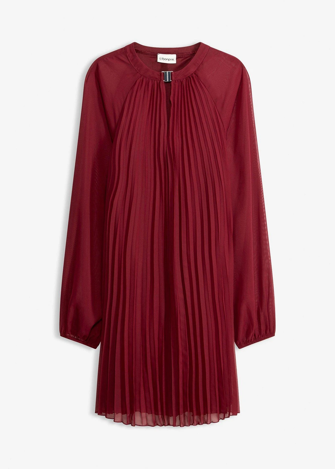 Robe courte plissée en mousseline