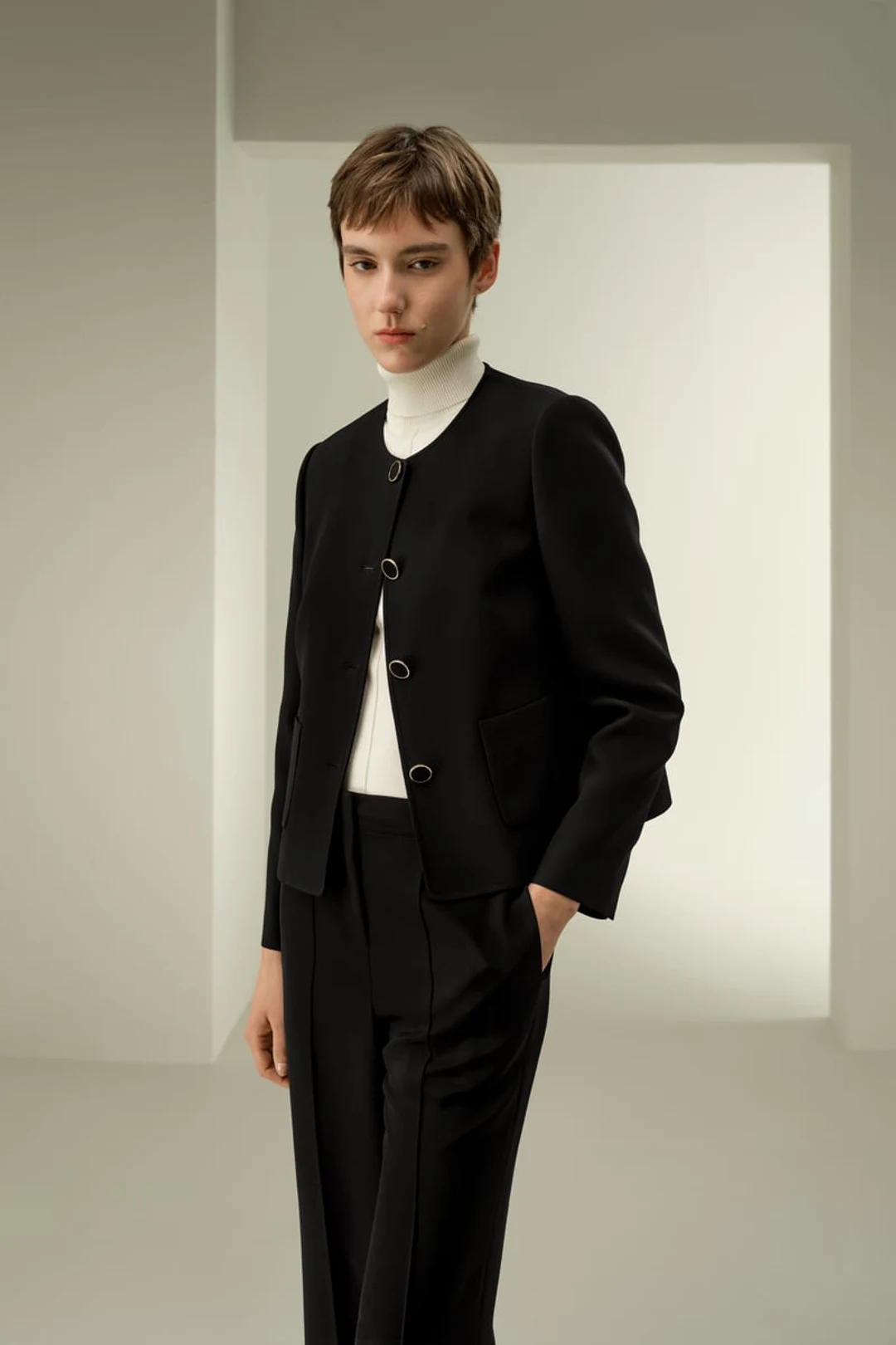 LILYSILK Veste Soie Coupe Carrée Noire T44 - Élégante & Respirante, Parfaite au Quotidien