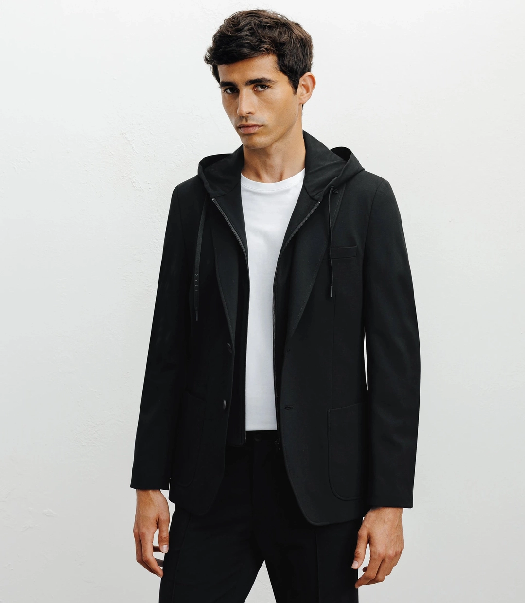 IZAC - Veste en maille avec parmenture noire