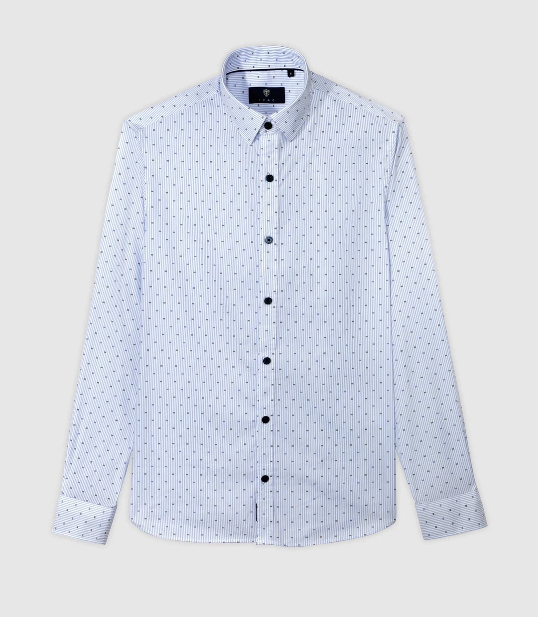 IZAC - Chemise casual imprimée bleue