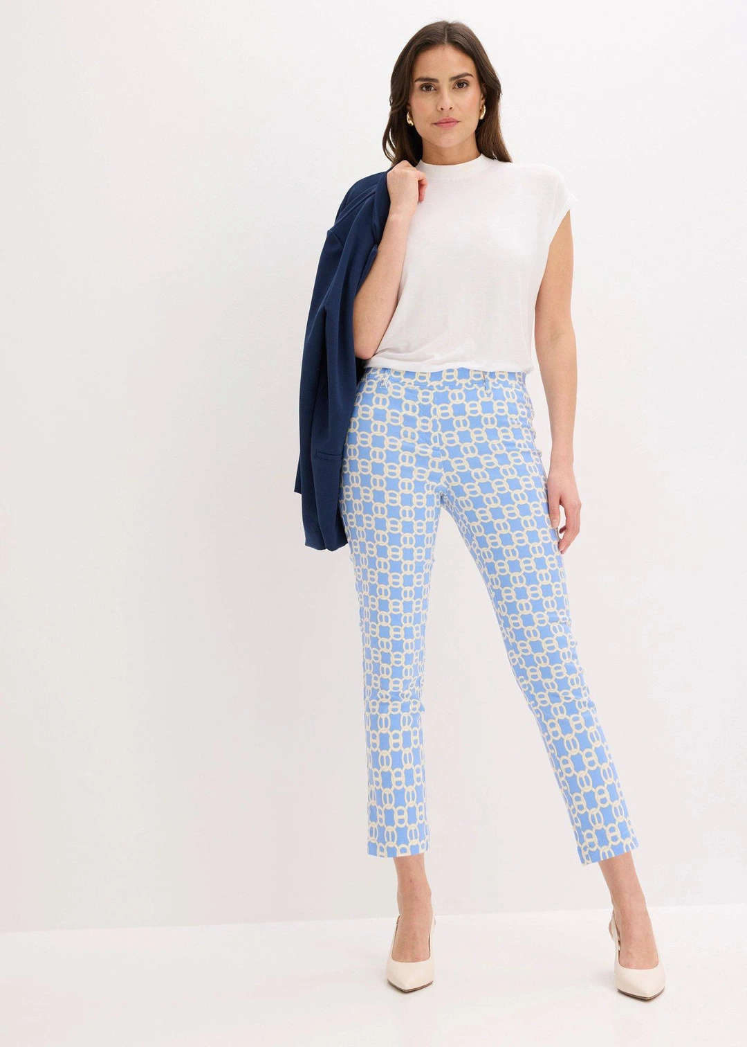 Pantalon 7/8 en bengaline extensible - 2