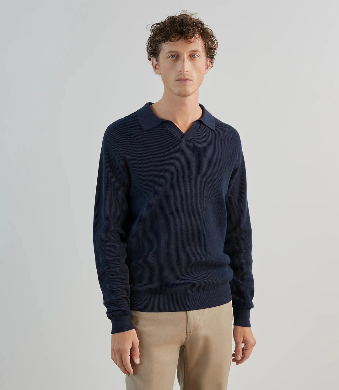 IZAC - Pull col polo marine