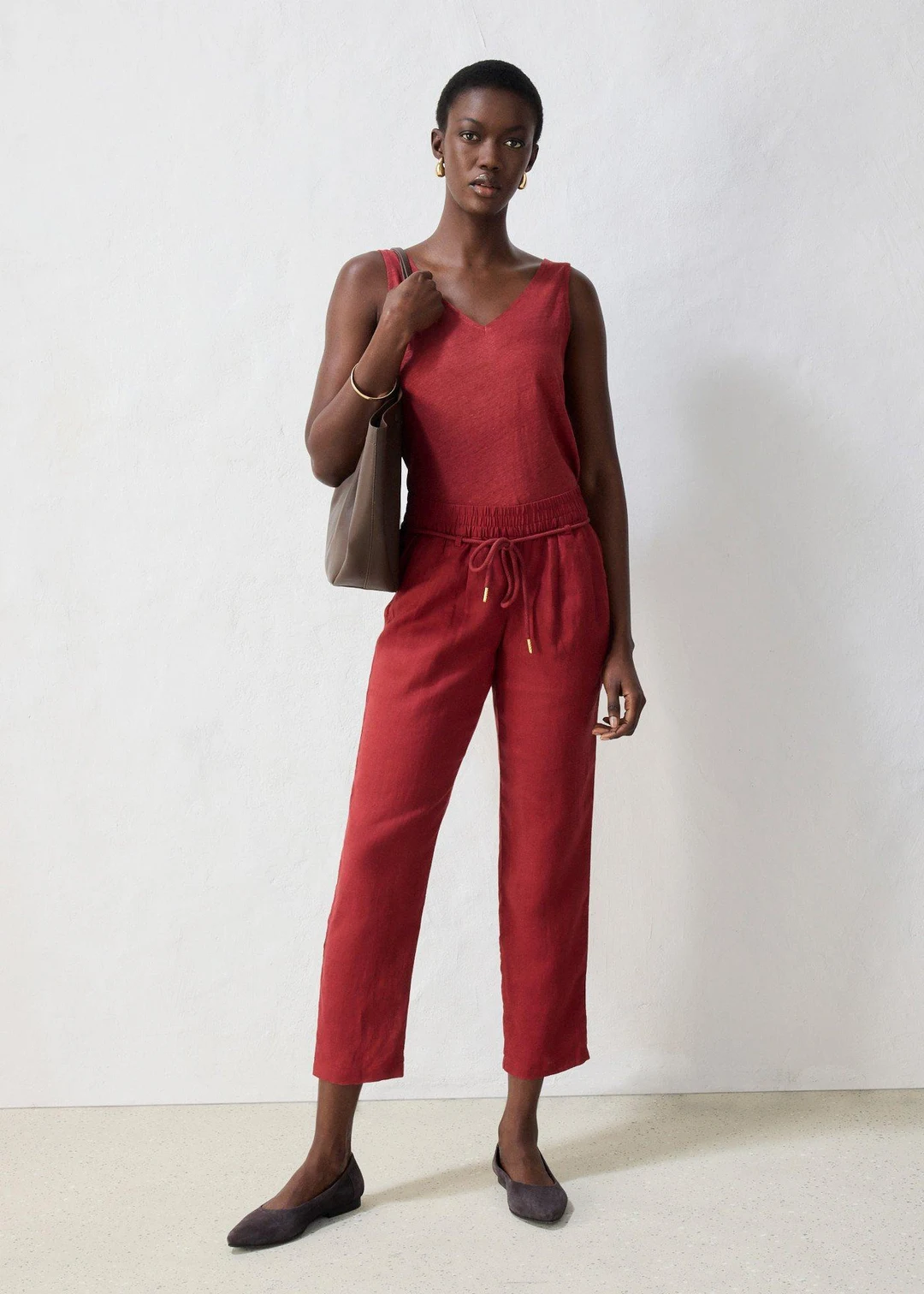 Pantalon taille élastiquée 100 % lin - 2