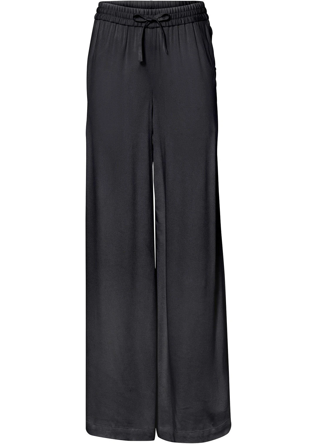 Pantalon fluide en viscose légèrement brillante