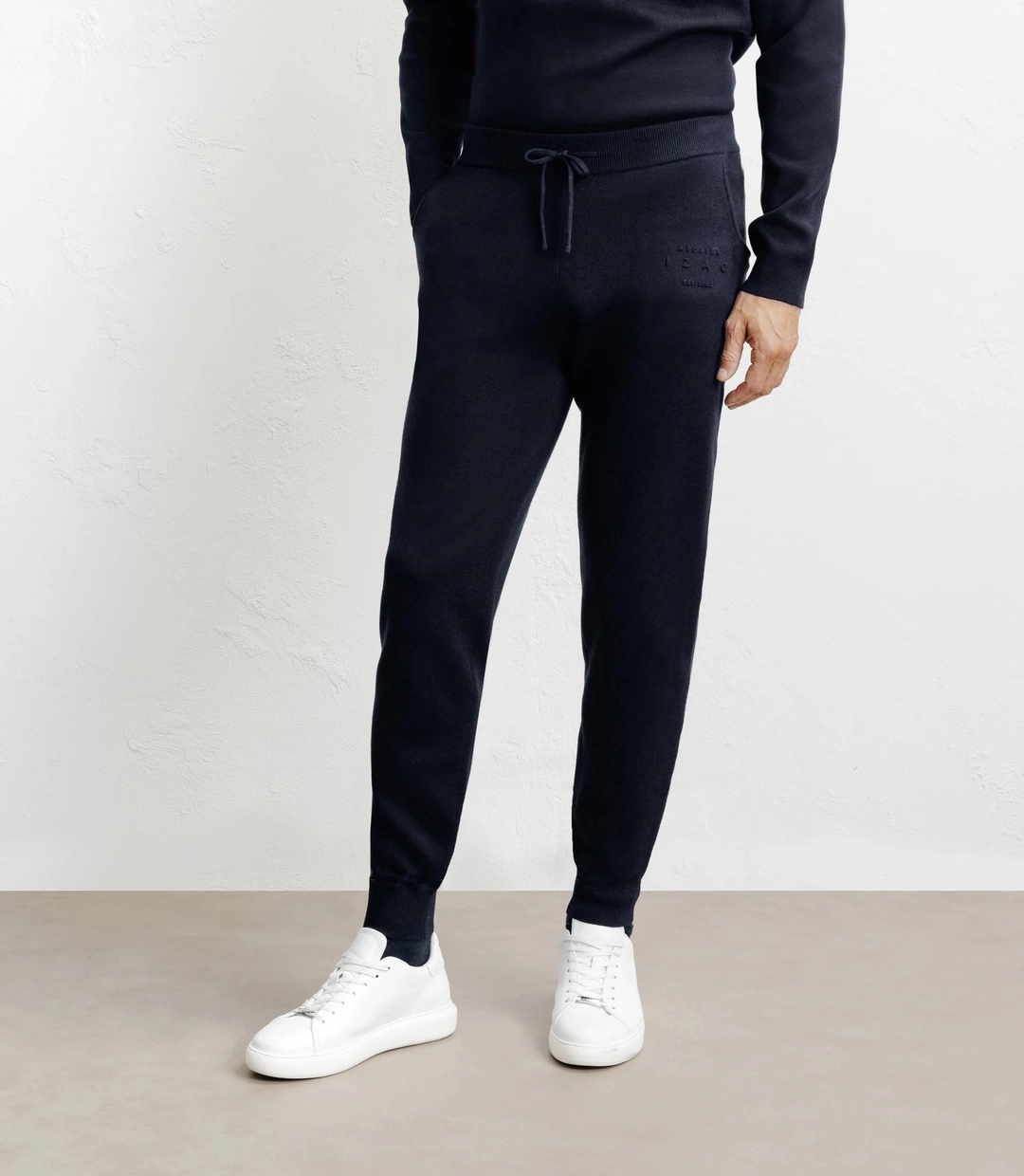 IZAC - Pantalon en maille marine