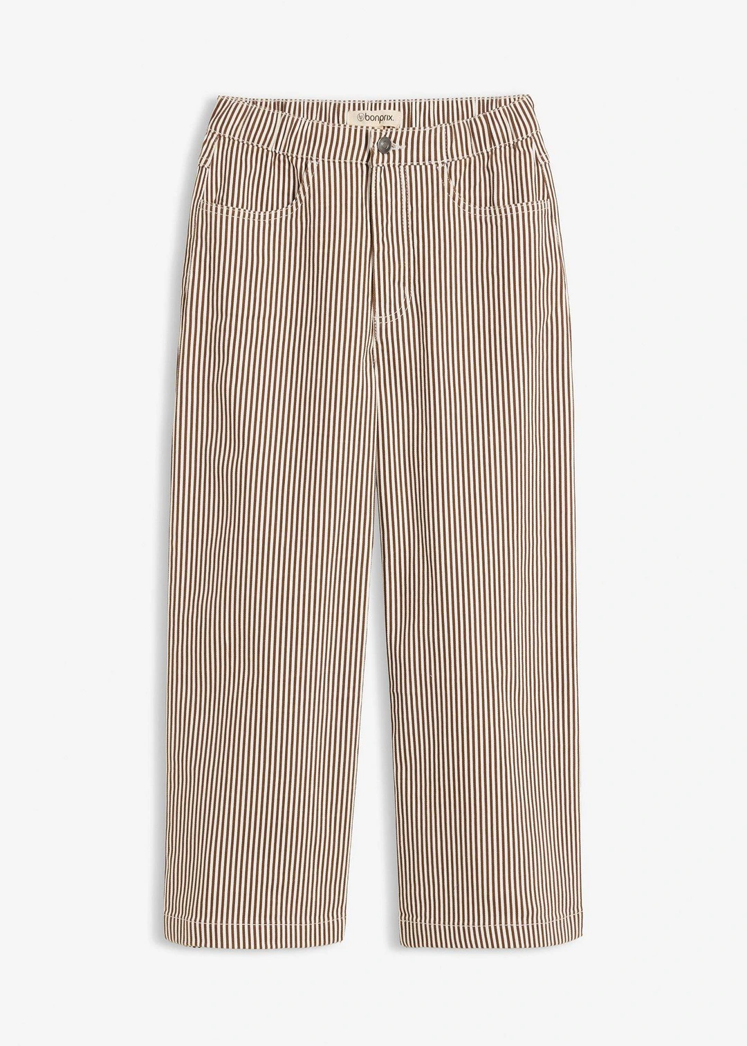 Pantalon en twill à taille élastiquée