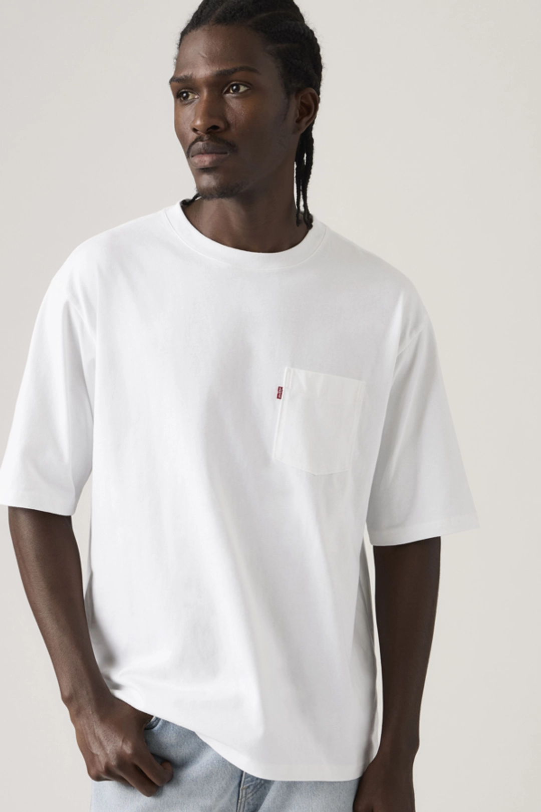 Levi's T Shirt À Poche Manche Mi Longue - Homme - Noir / Jet Black - 2XL
