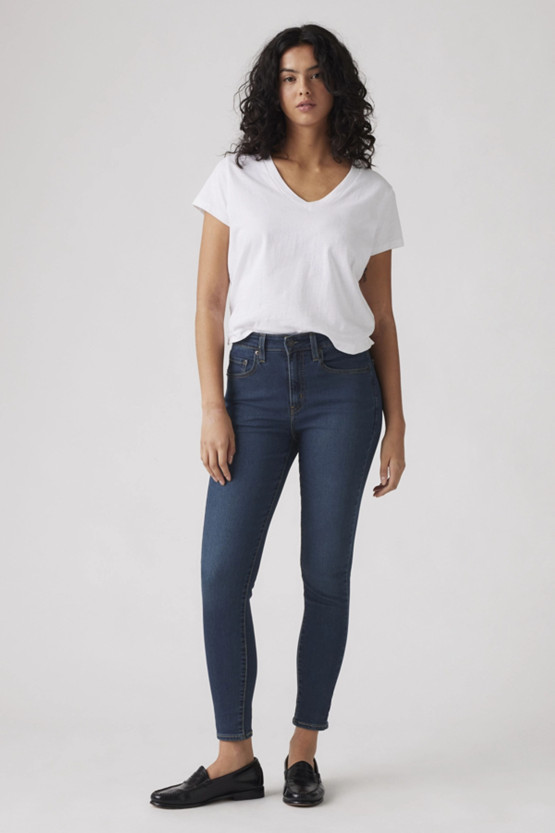 Levi's Jean Skinny 721 À Taille Haute - Femme - Noir / Black Worn In - 25X32 - 2