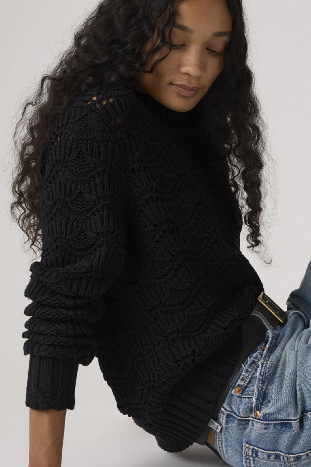 Levi's Pull Maille Crochet Hope - Femme - Noir / Anthracite Night - XS - 2